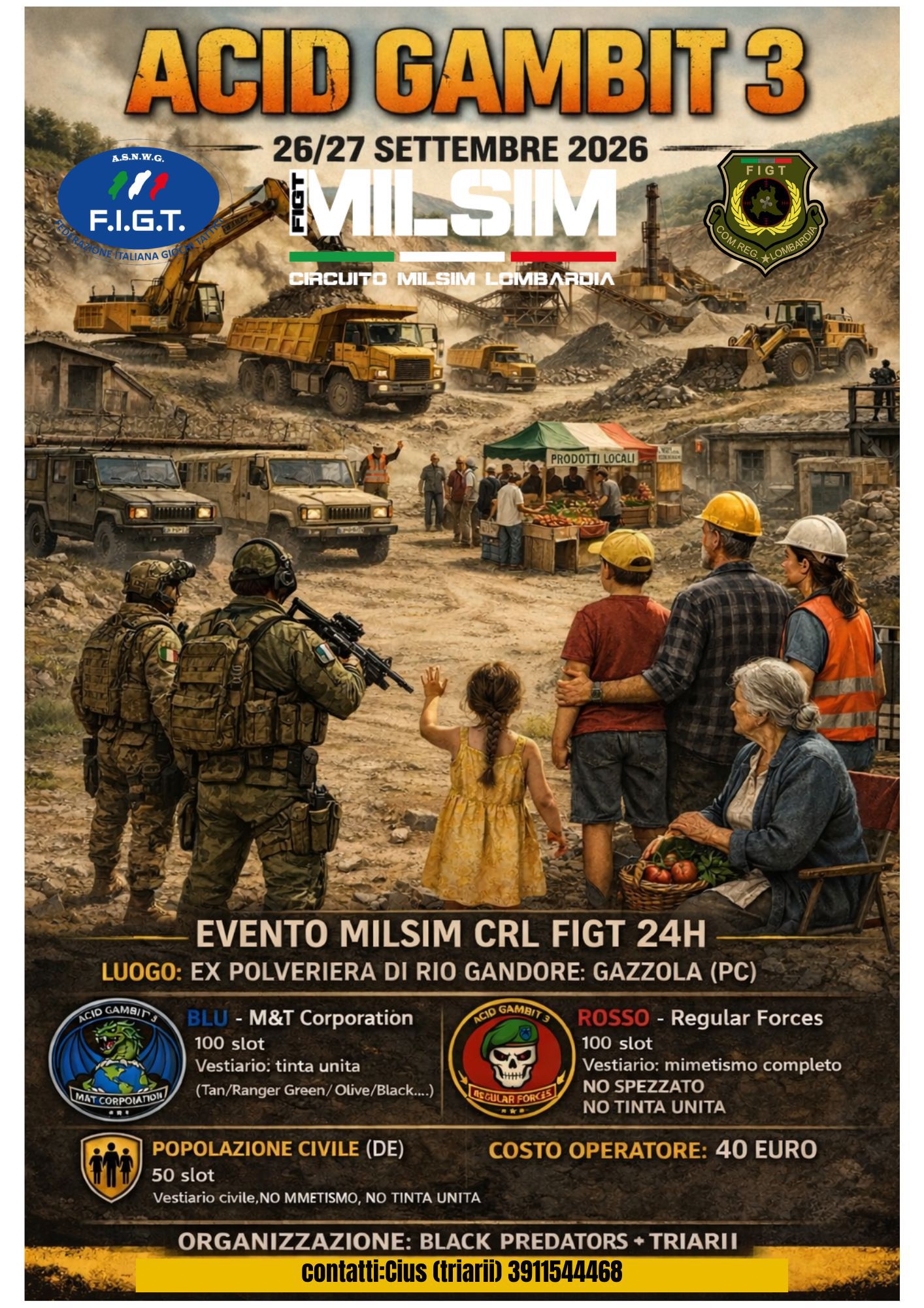 26.09.2026 – 27.09.2026 MILSIM: Acid gambit 3 (Italien)
